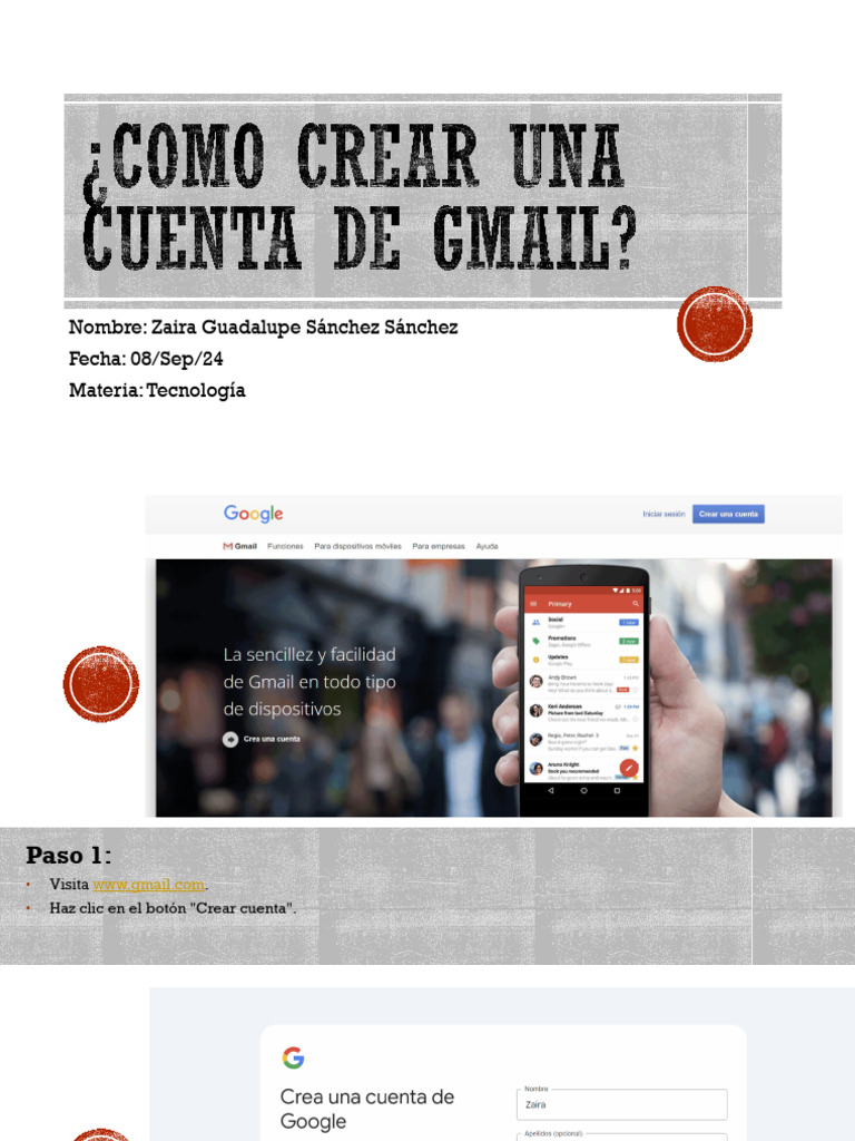 Cómo crear una cuenta de Gmail fácilmente | PDF