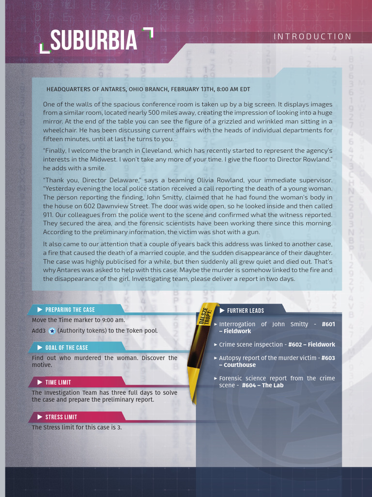 Murder Investigation Case Overview | PDF | Law Enforcement | Crime ...