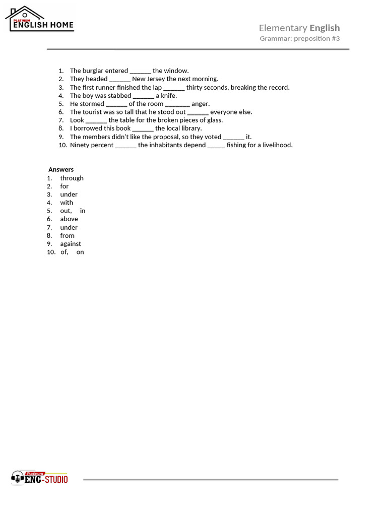 Preposition 3 | PDF