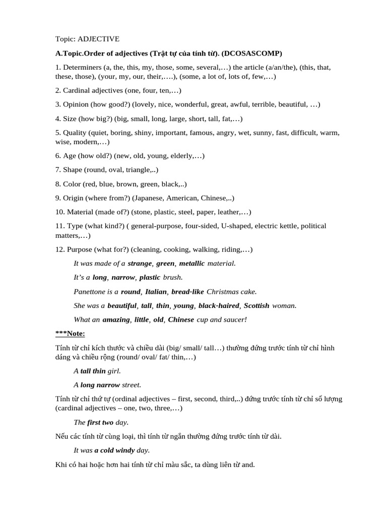 Adjectives | PDF