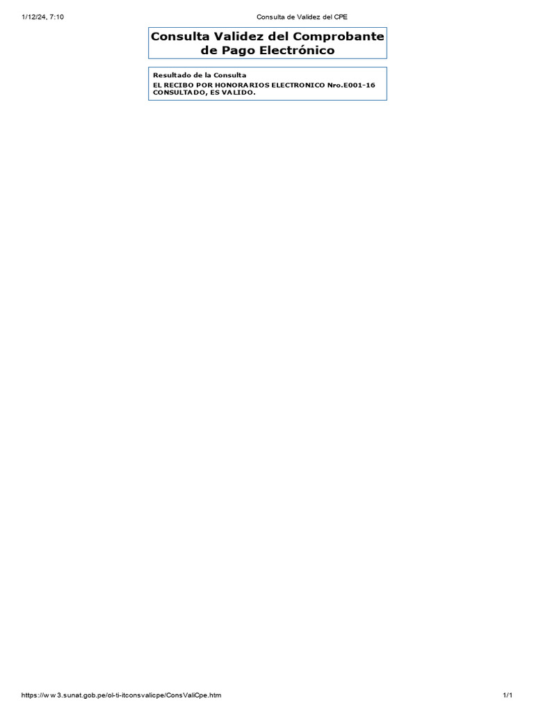 Consulta de validez del cpe pdf