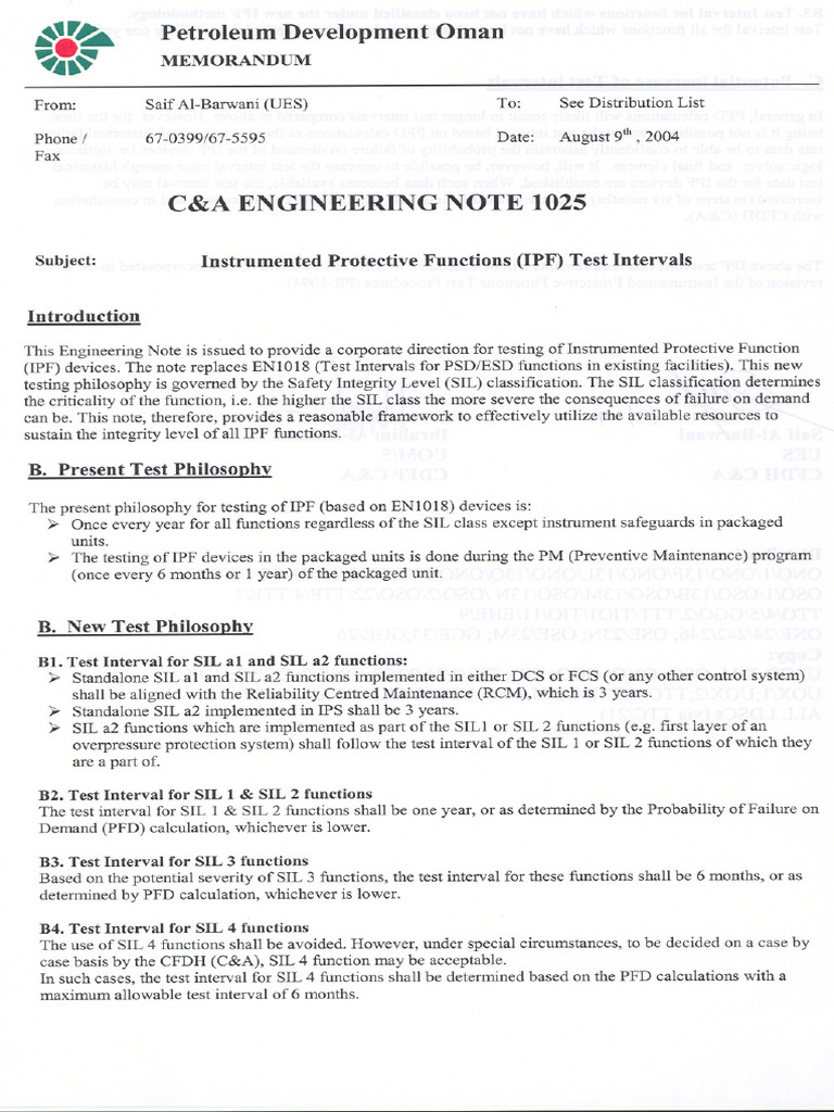 C&A Engg Note 1025 | PDF | Systems Thinking | Safety