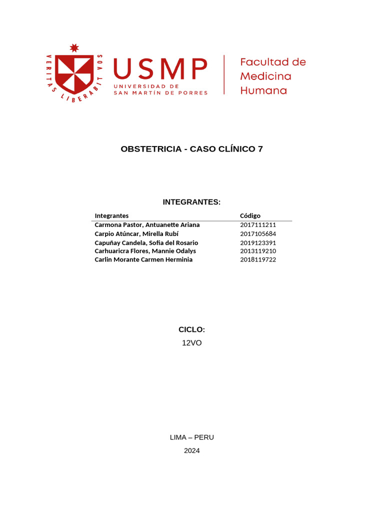 CC7 Informe - Obstetricia | PDF | Hipertensión | El embarazo