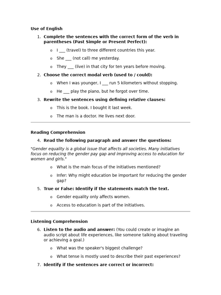 English Pdf Verb Grammatical Tense