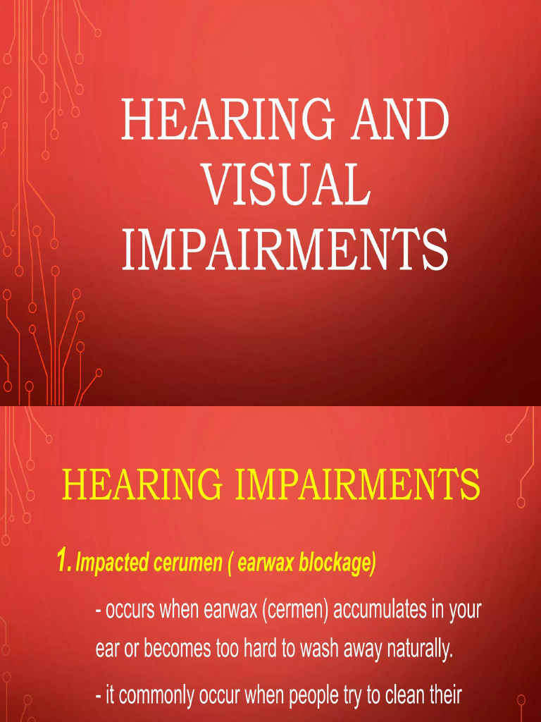 L12 Visual and Hearing Impairment | PDF