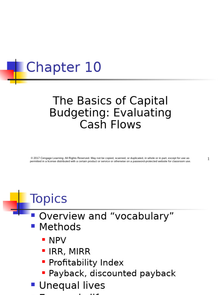 Capital Budgeting & Cash Flow Evaluation | PDF | Net Present Value ...