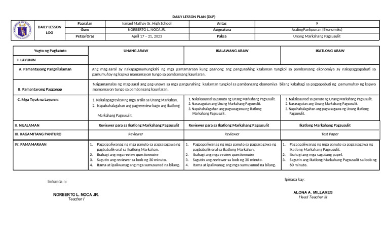 Yunit 3 Ikatlong Markahang Pagsusulit - LP | PDF