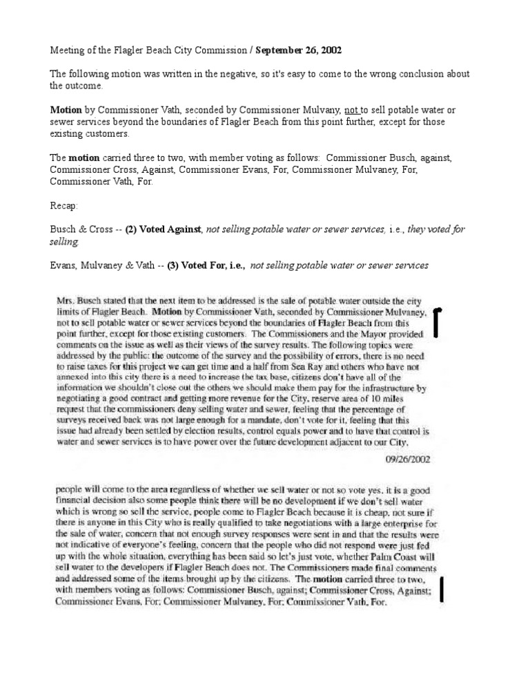 Anti Water Selling Vote | PDF