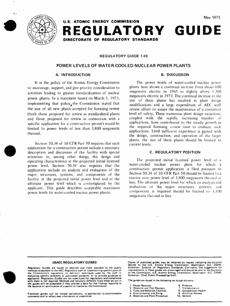Power Levels in Nuclear Plants Guide | PDF | United States Atomic ...
