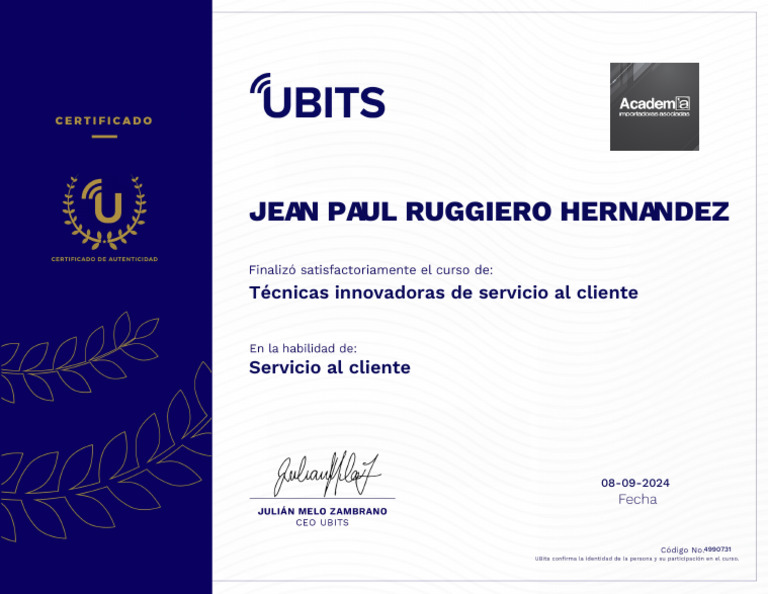 Tecnicas Innovadoras Certificado | PDF