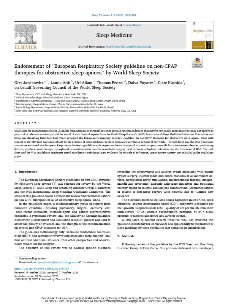 2024-Ofer-Endorsement of European Respiratory Society Guideline On non ...