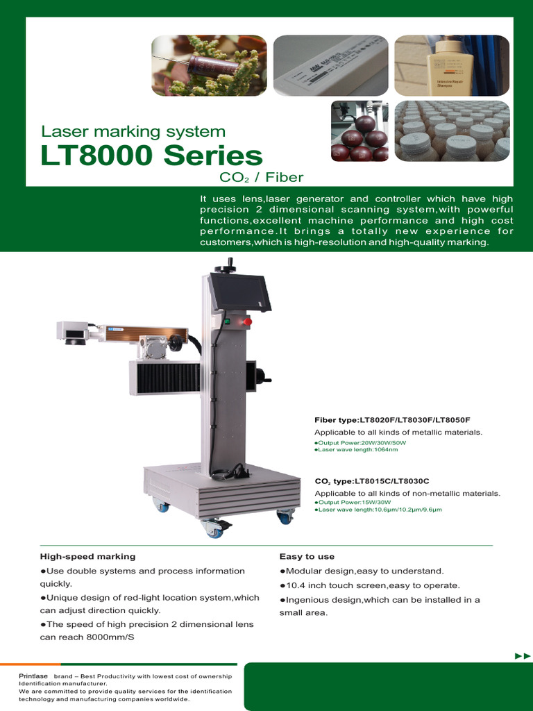 LT8000 FIBRE Series Laser Printer | PDF