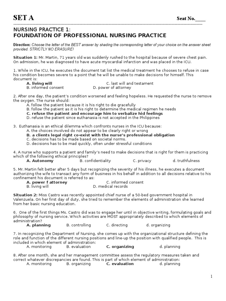 Dec06NP1ANSWERKEY Nursing Physical Examination