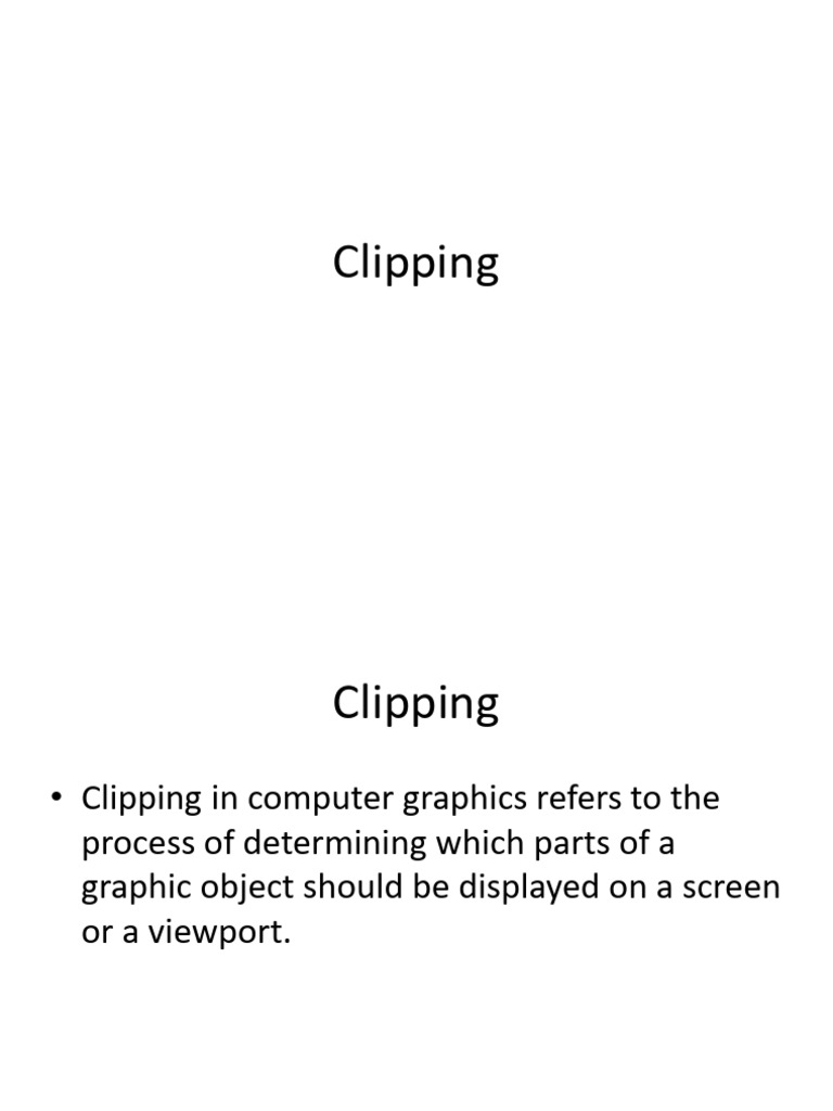 2. Clipping Notes | PDF | Window (Computing) | 3 D Computer Graphics