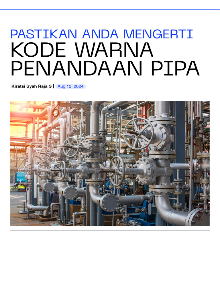 Kode Warna Penandaan Pipa Industri | PDF