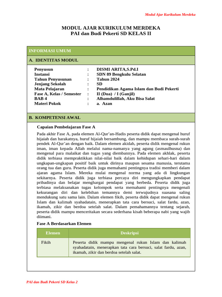Modul Ajar BAB 4 | PDF