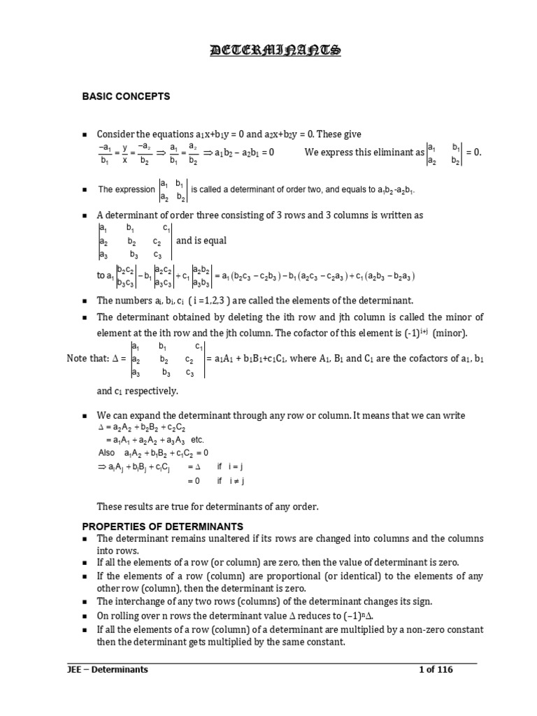 Determinants | PDF | Determinant | Mathematics