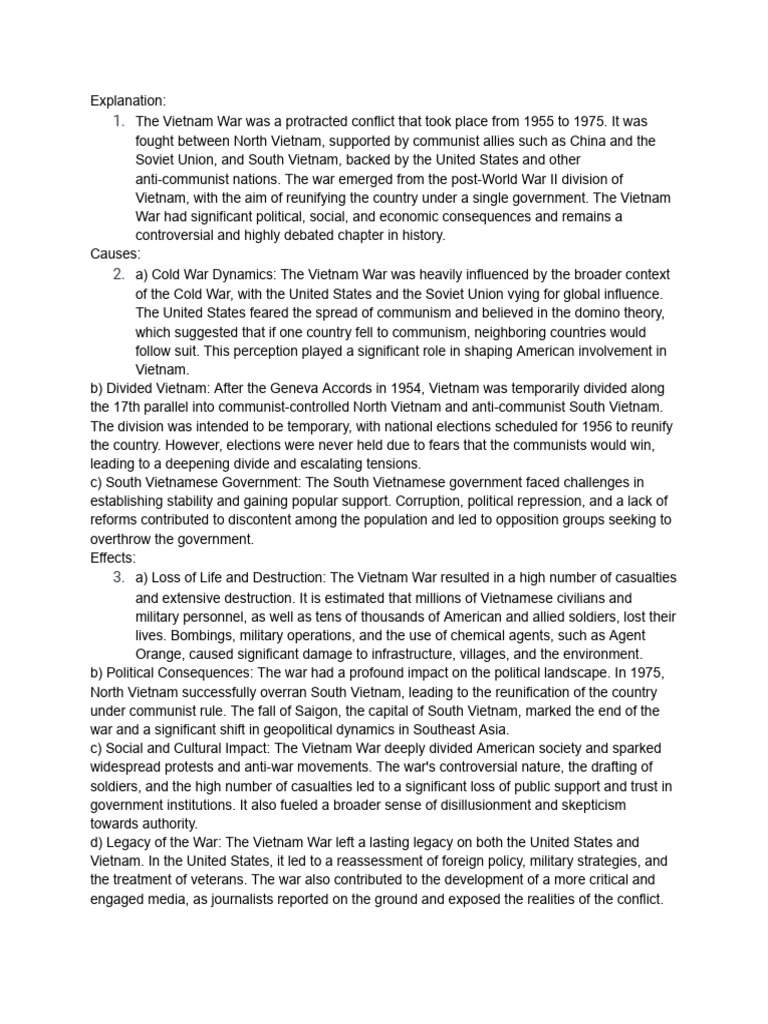 Vietnam War Pdf Vietnam Vietnam War