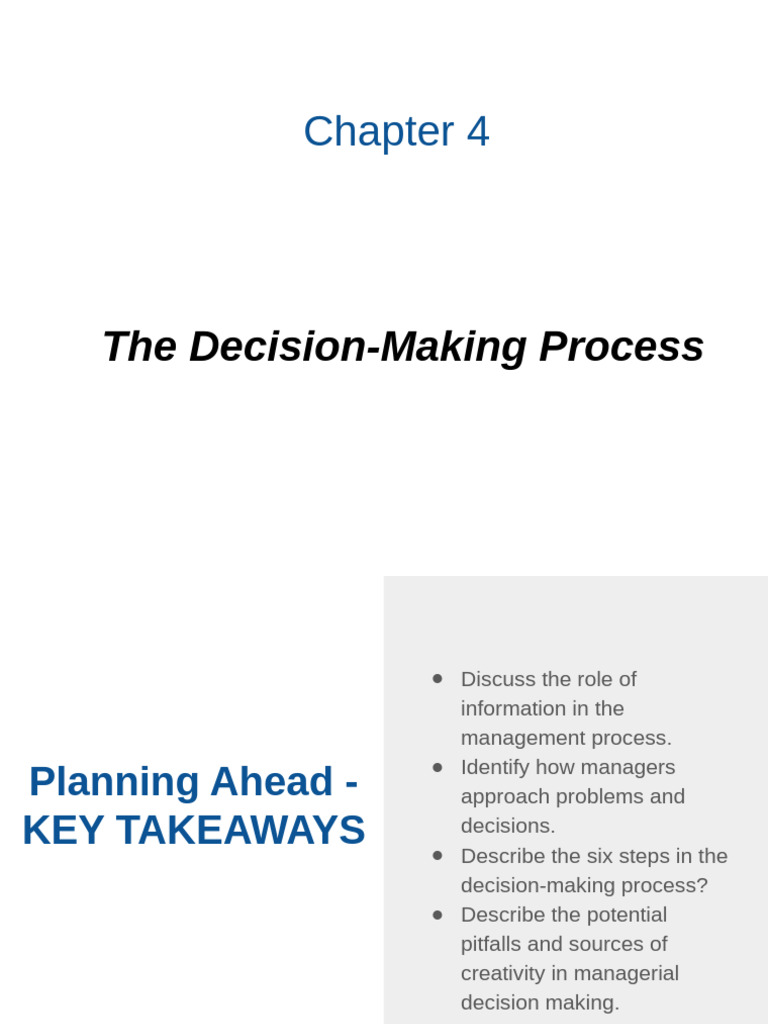 Chapter 4 | PDF | Data | Decision Making