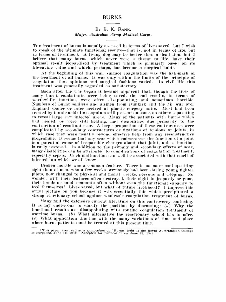 Evaluating Burn Treatment Outcomes | PDF | Burn | Epithelium