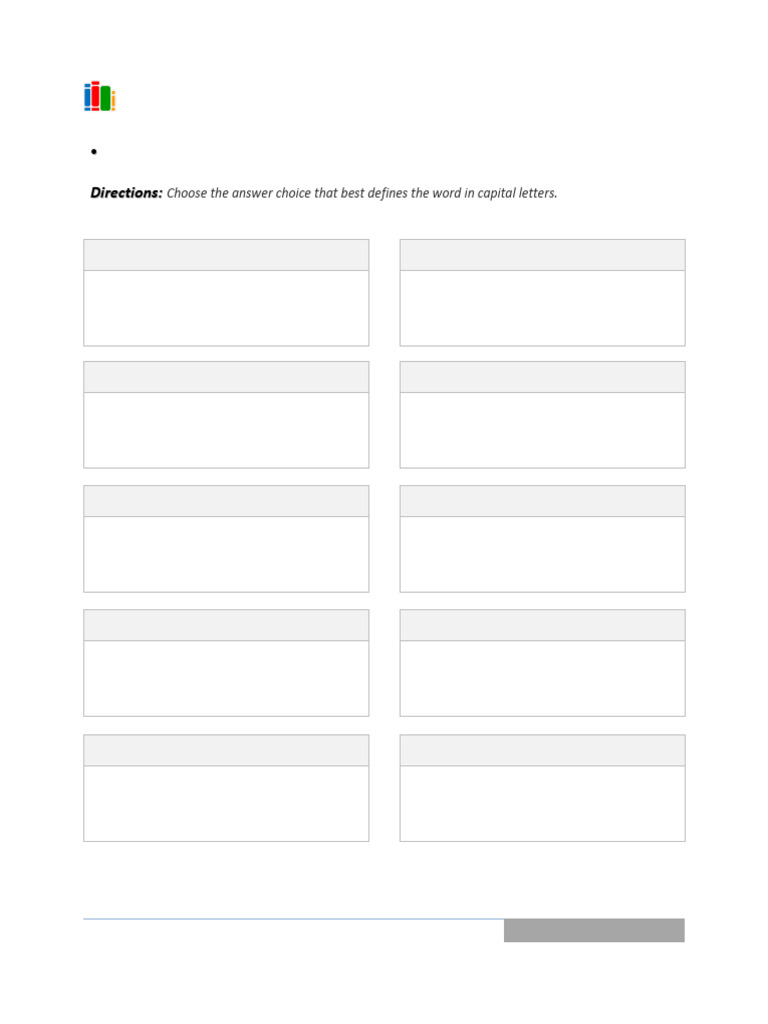 Level 7 Word Definition 1 | PDF