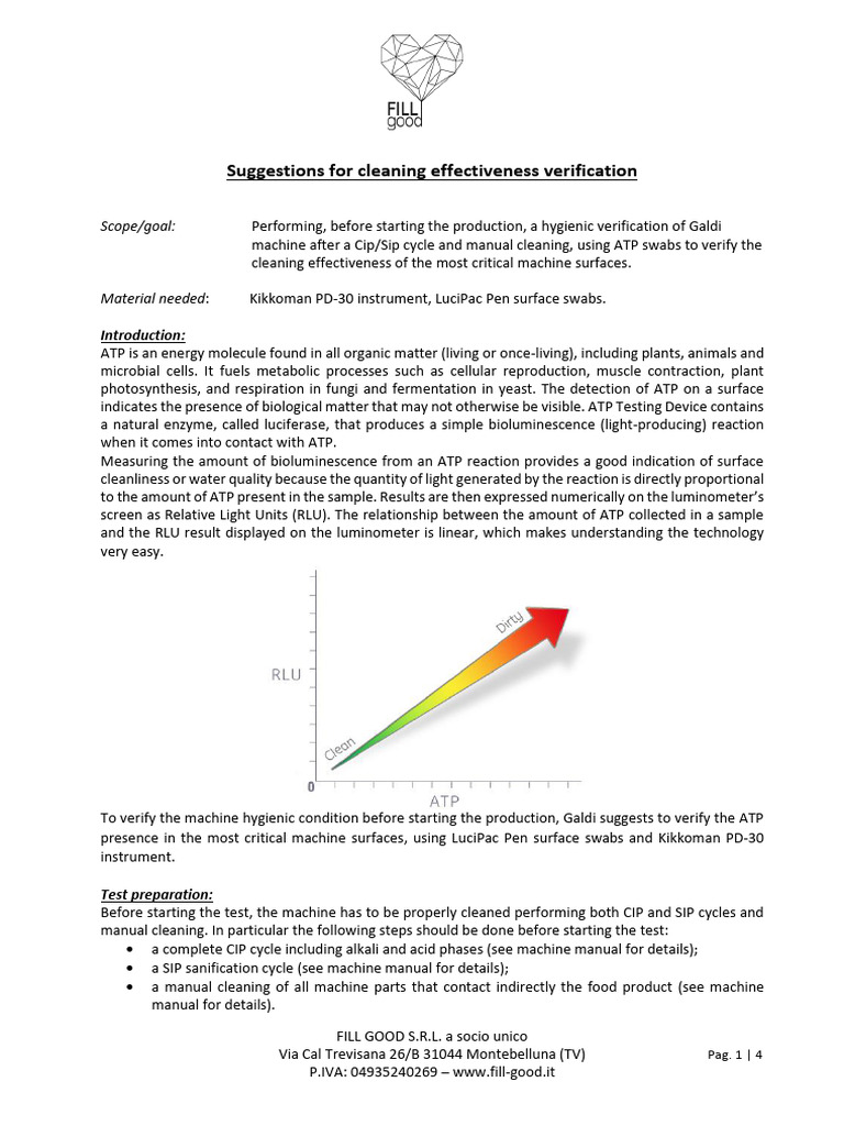 ATP Cleaning Effectiveness Verification Guide | PDF | Adenosine ...