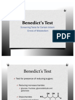 Benedict's Test