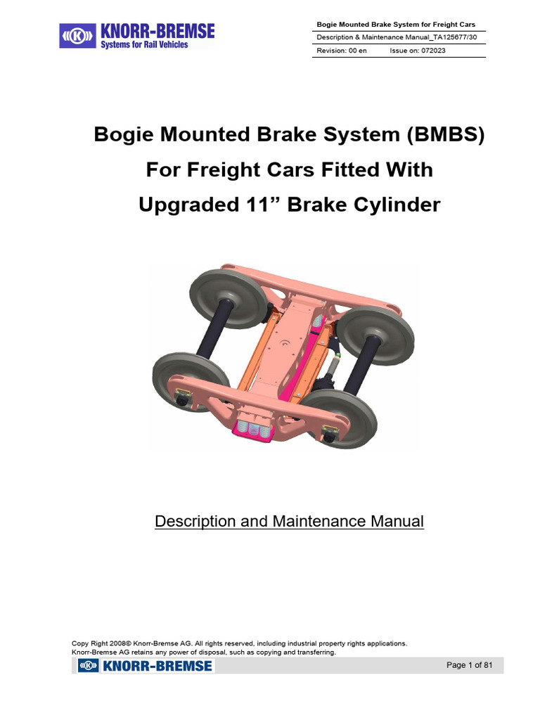 BMBS Maintenance Manual for Freight Cars | PDF | Brake | Valve