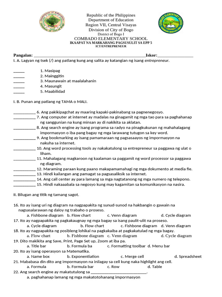 PT Epp 5 Q4 | PDF