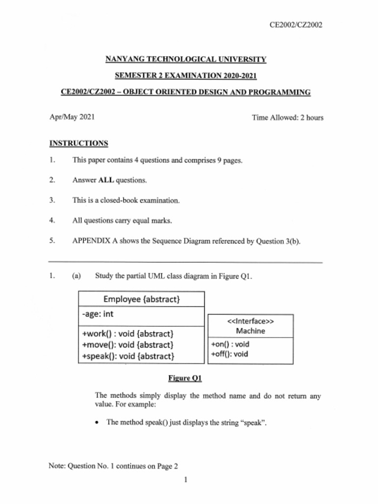 CE2002 CZ2002 2020-2021 Semester 2 | PDF
