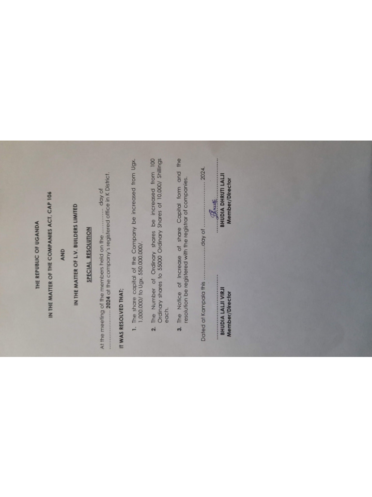 Special Resolution | PDF