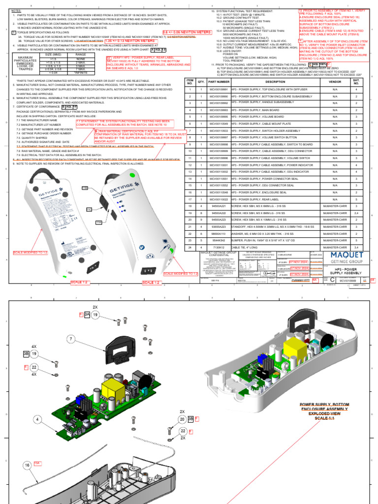 MCV00109989 Rev 07 To Rev 08 Redline | PDF | Equipment | Electronics