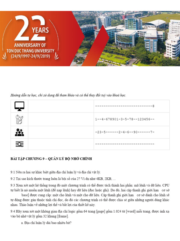 Exercise 09 - MainMemory | PDF