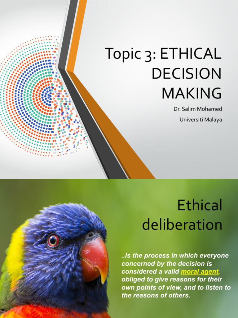 Ethical Decision Making | PDF | Autonomy | Reason