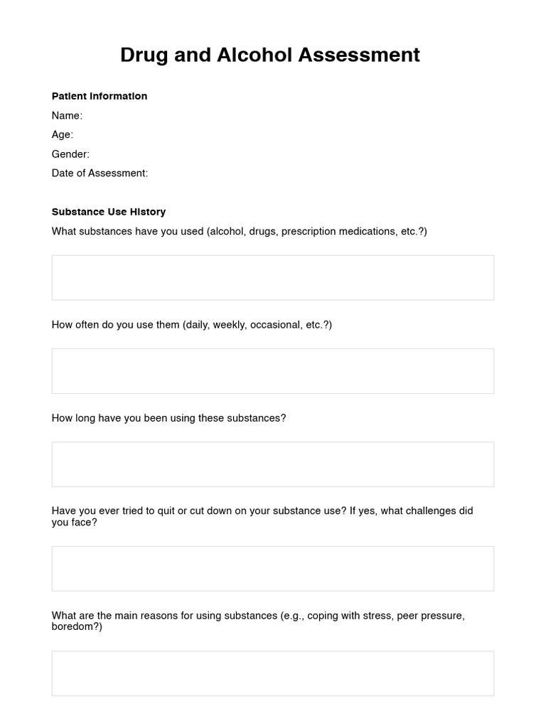 Comprehensive Drug and Alcohol Assessment | PDF | Substance Abuse ...