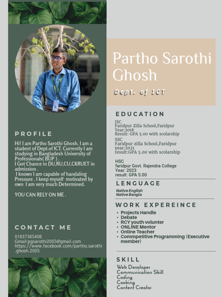 Profile of Partho Sarothi Ghosh | PDF