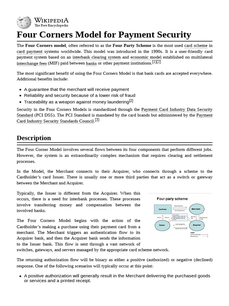Four Corners Model For Payment Security | PDF | Financial Technology ...