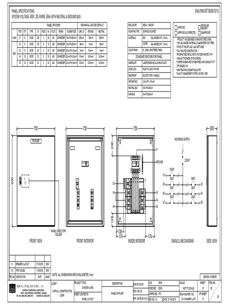 PP-Pump Panel Specifications & Layout | PDF | Electrical Engineering ...
