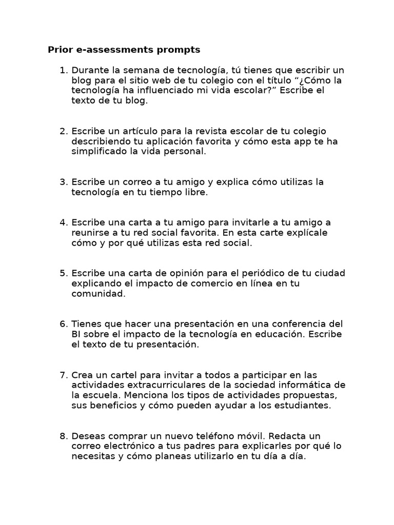 CR D Prompts | PDF | Blog | Servicio de redes sociales