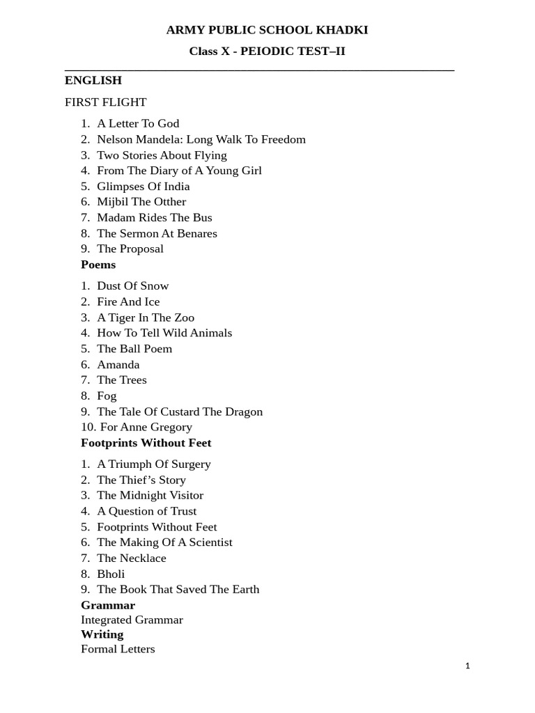 Syllabus for pre board 1 class 10 pdf equations