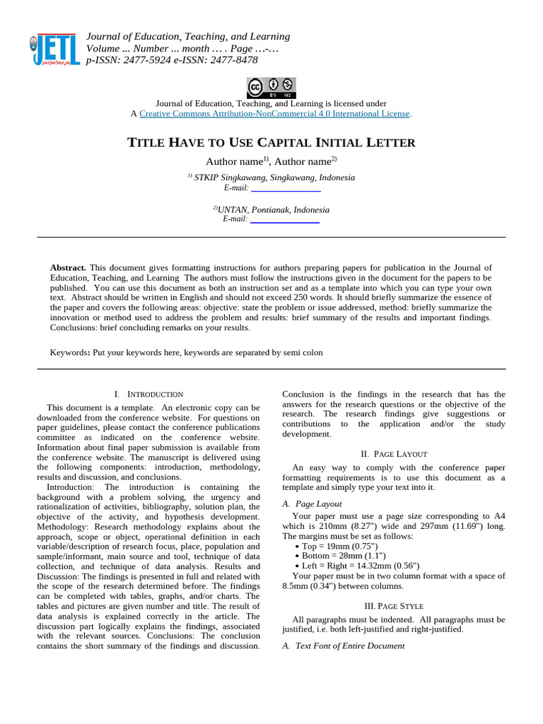Journal Paper Formatting Guidelines | PDF | Data Analysis | Methodology