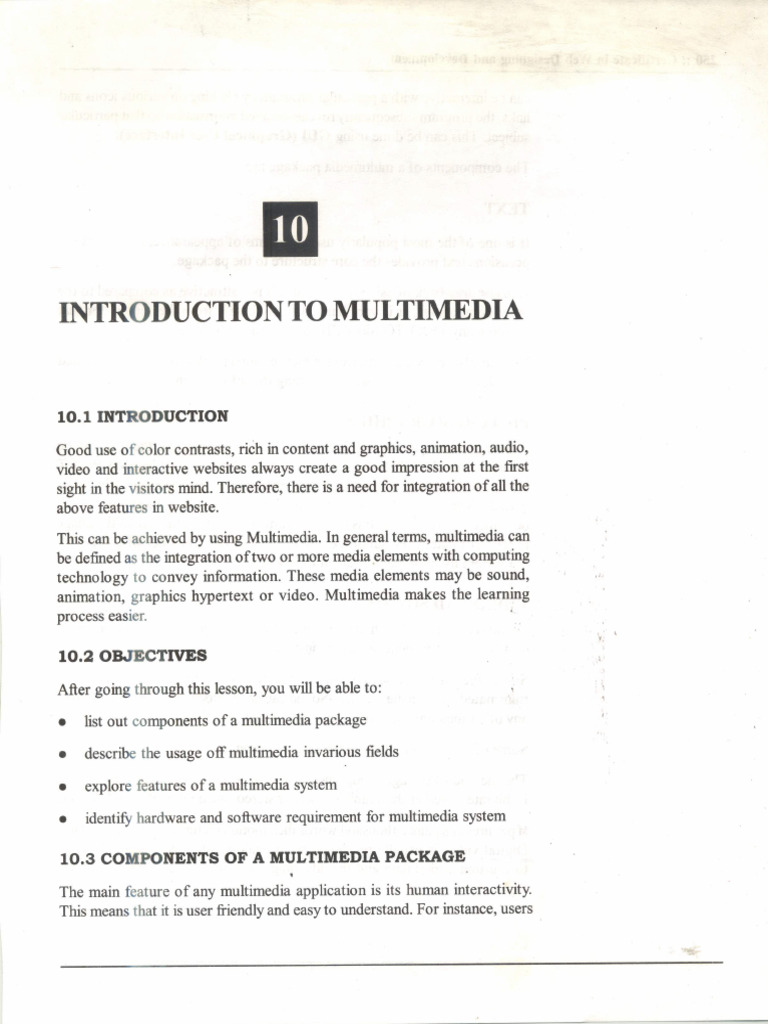 Lesson-10 Introduction To Multimedia System0001 | PDF