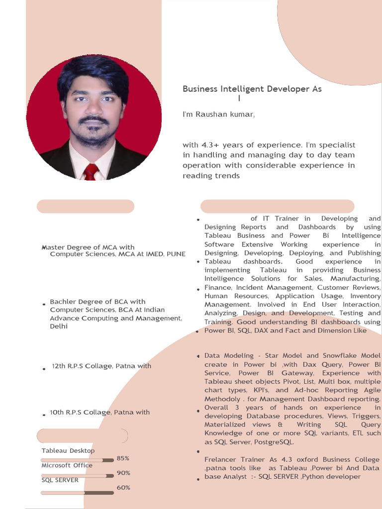 BI Developer & Trainer Profile | PDF | Microsoft Sql Server | Sql