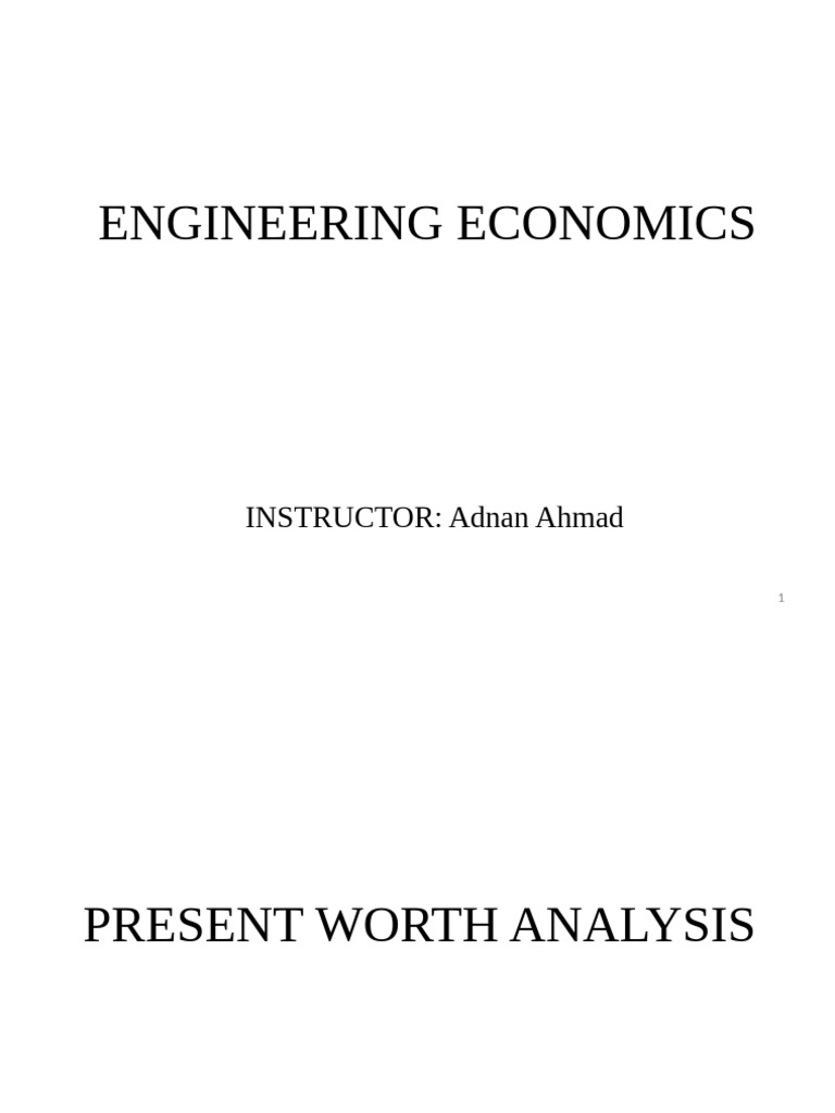 Present Value Analysis in Engineering | PDF | Present Value | Interest