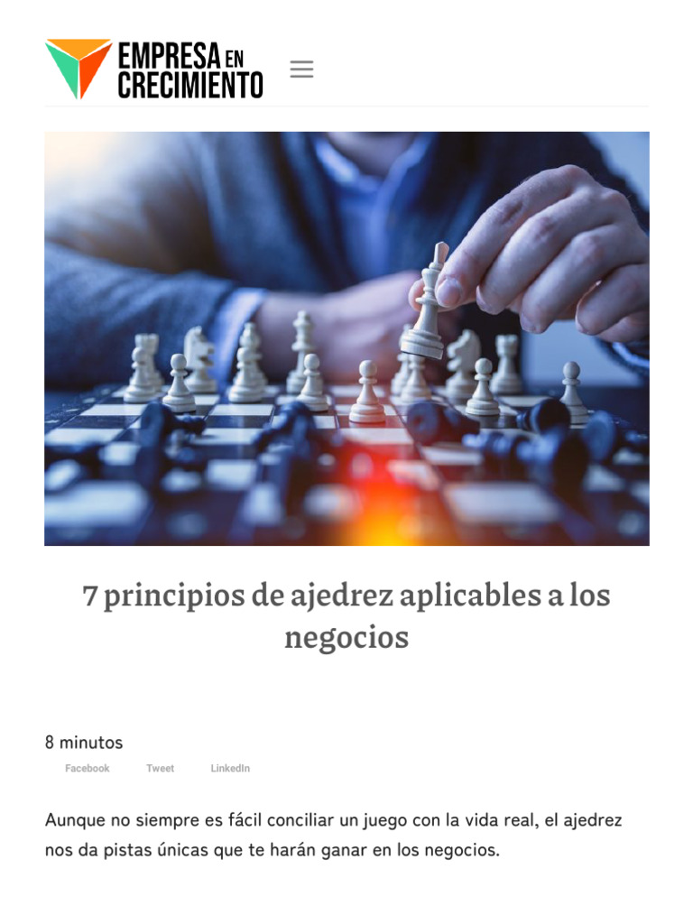7 Principios de Ajedrez en Negocios | PDF | Ajedrez | Juegos de ...