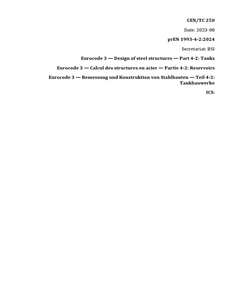 prEN - 1993 4 2 | PDF | Structural Steel | Civil Engineering