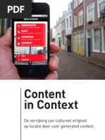 Download Content in context De verrijking van cultureel erfgoed op locatie door user generated context by David van Toor SN80096569 doc pdf