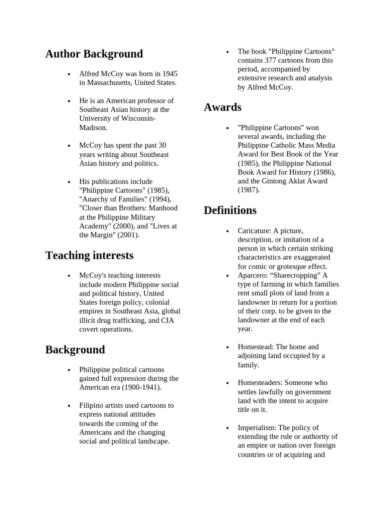 Author Background | PDF | Philippines