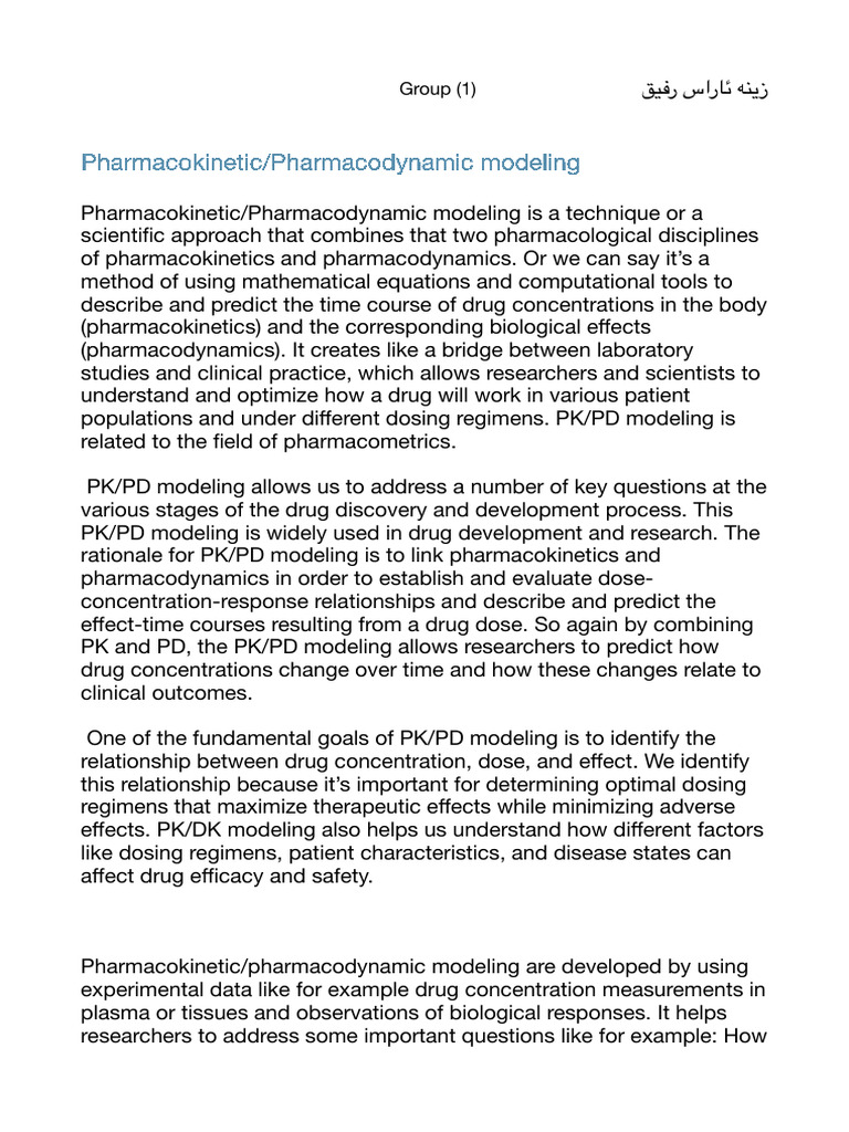 Understanding PK/PD Modeling in Drug Development | PDF ...