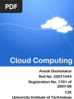 Download Cloud Computing Seminar Report by Aveek Dasmalakar SN80097108 doc pdf
